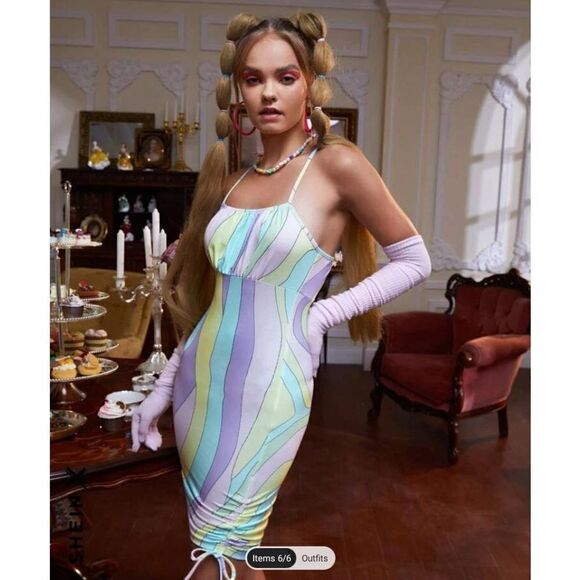 Drawstring bodycon dress   - Picture 6 of 6